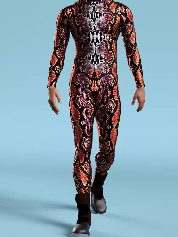 Patterned Zentai Suits CyberPunk Jumpsuit Cool Mechanical Armour Cosplay Bodysuit Costume For Men Women