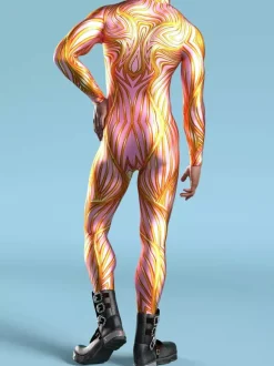 Patterned Zentai Suits CyberPunk Jumpsuit Cool Mechanical Armour Cosplay Bodysuit Costume For Men Women