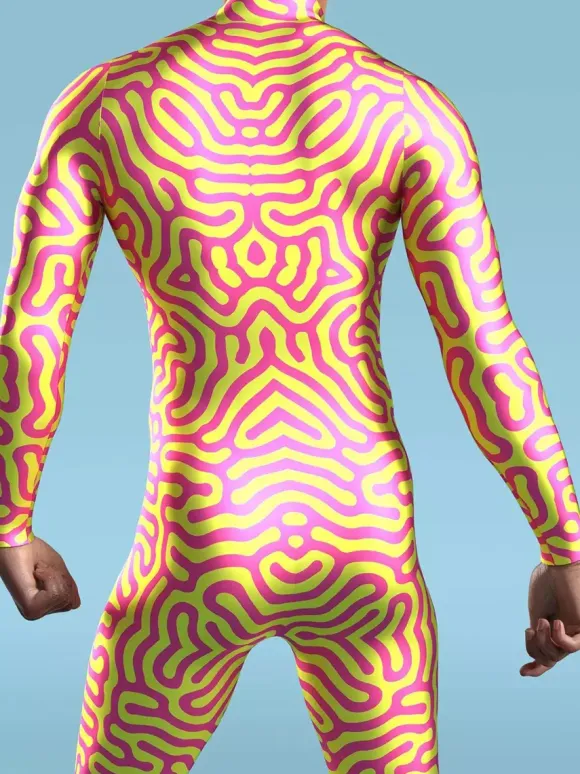Patterned Zentai Suits CyberPunk Jumpsuit Cool Mechanical Armour Cosplay Bodysuit Costume For Men Women