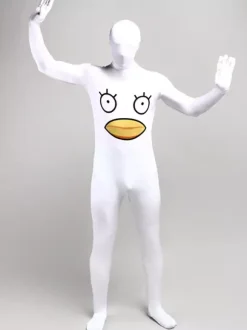 Patterned Zentai Suits Adults Zentai Suits Duck Sexy White Lycra Spandex Color Block Full Body Costumes