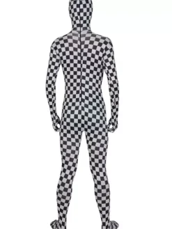 Patterned Zentai Suits Black Mosaics Patterned Lycra Spandex fabric Zentai Suit Unisex Full Body Suit