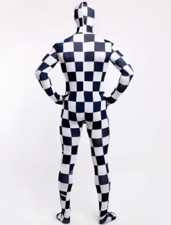 Patterned Zentai Suits Morph Suit Plaid Zentai Suit Full Body Lycra Spandex Bodysuit