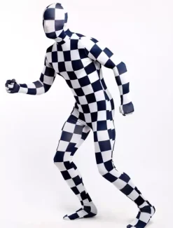 Patterned Zentai Suits Morph Suit Plaid Zentai Suit Full Body Lycra Spandex Bodysuit