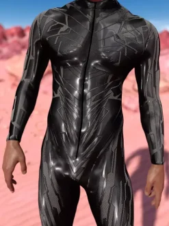 Patterned Zentai Suits Black Steampunk Mechanical Bodysuit 3D Printed Cyberpunk Full Body Jumpsuit