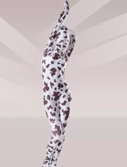 Patterned Zentai Suits Morph Suit Cow Print Lycra Spandex Fabric Zentai Unisex Full Body Suit