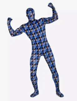Patterned Zentai Suits Morph Suit Multicolor Plaid Zentai Suit Full Body Lycra Spandex Bodysuit