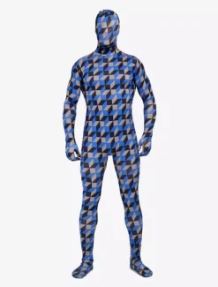 Patterned Zentai Suits Morph Suit Multicolor Plaid Zentai Suit Full Body Lycra Spandex Bodysuit