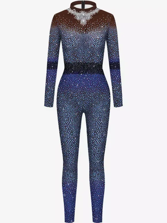 Patterned Zentai Suits Sexy Catsuits For Women Pearl Print Jumpsuit Stage Catwalk Yoga Zentai Suit
