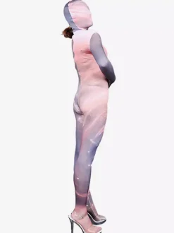Patterned Zentai Suits Sexy Zentai Costumes Milk Silk Rave Club Full Body Catsuits