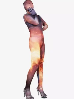Patterned Zentai Suits Sexy Zentai Costumes Milk Silk Rave Club Full Body Catsuits