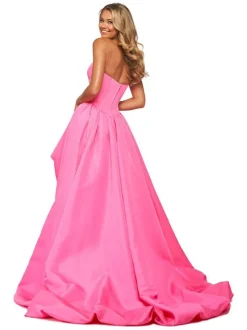 Peach Prom Dress 2026 A-Line Strapless Sleeveless Party Dresses Free Customization