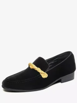 Penny Loafer Shoes For Men Slip-On Monk Strap Round Toe