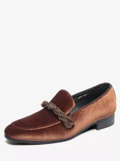 Penny Loafer Shoes For Men Slip-On Monk Strap Round Toe