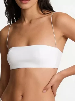 2-Piece Lingerie Lace Up White Crisscross Back Bra Panty Sets