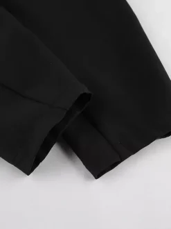 2 Piece Blazer Pant Suit Set Puff Sleeve Blazer Wide Leg Pants Women Formal 2 Piece Blazer Pant Suit Set