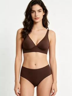 2-Piece Lingerie Light Apricot Bra Panty Sets