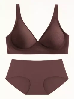 2-Piece Lingerie Light Apricot Bra Panty Sets