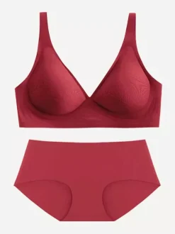 2-Piece Lingerie Light Apricot Bra Panty Sets