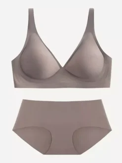 2-Piece Lingerie Light Apricot Bra Panty Sets