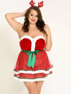 3-Pieces Costumes For Christmas Dress Sets with Panty