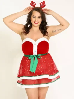 3-Pieces Costumes For Christmas Dress Sets with Panty