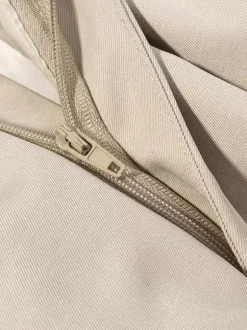 2-Piece Sets Pant Set White Pleated Polyester Turndown Collar Long Sleeves Sets
