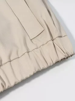 2-Piece Sets Pant Set White Pleated Polyester Turndown Collar Long Sleeves Sets