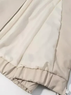 2-Piece Sets Pant Set White Pleated Polyester Turndown Collar Long Sleeves Sets