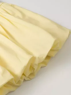 2-Piece Sets Skirt Set Yellow Elegant Straps Neck Pleated Sleeveless Sets