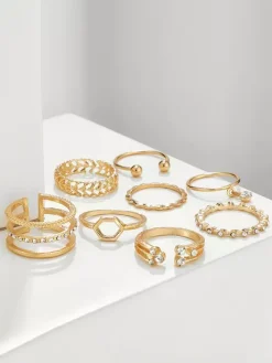 8 Pieces Rings Set For Women 2026