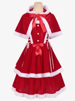2-Pieces Santa Costumes Attractive Christmas Sets