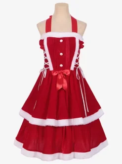 2-Pieces Santa Costumes Attractive Christmas Sets
