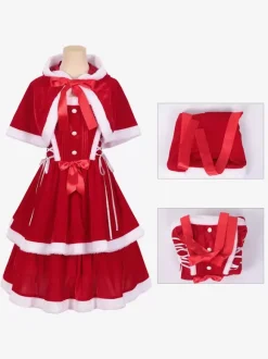 2-Pieces Santa Costumes Attractive Christmas Sets