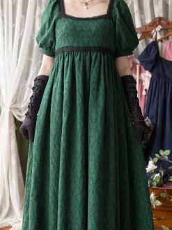 Pink Retro Tudor Dress Costumes Lace Cotton Blend Marie Antoinette Costume Jacquard Dress Women's Western Vintage Clothing Burgundy