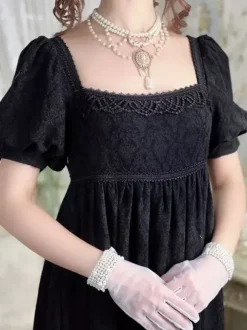 Pink Retro Tudor Dress Costumes Lace Cotton Blend Marie Antoinette Costume Jacquard Dress Women's Western Vintage Clothing Burgundy