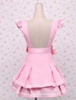 Pink Cotton Multi Layer Lolita Skirt
