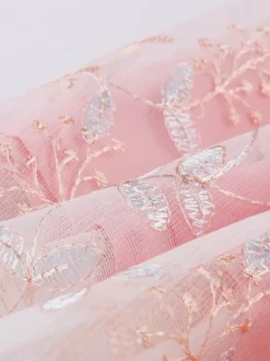 Pink Embroidered Retro Dress A-line 1950s Style Midi Swing Dress For Women 2026