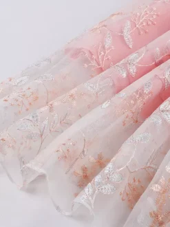 Pink Embroidered Retro Dress A-line 1950s Style Midi Swing Dress For Women 2026