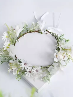 Pink Flowers Headpieces Wedding Hair Accessories For Bride