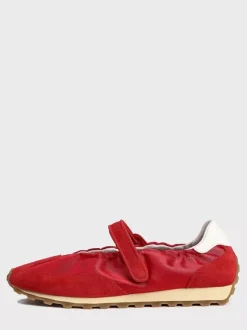 Pink Mary Jane Sneakers Round Toe Elastic Casual Shoes