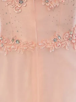 Pink Simple Wedding Dress 2026 Ball Gown Jewel Neck Sleeveless Soft Tulle Applique Floor Length Bridal Dresses