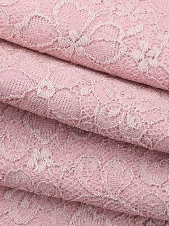 Pink Fairycore Lace Jumpsuit For Women - Tie Front Flare Leg Romper - Summer Romantic Date Night Party Wear 2026