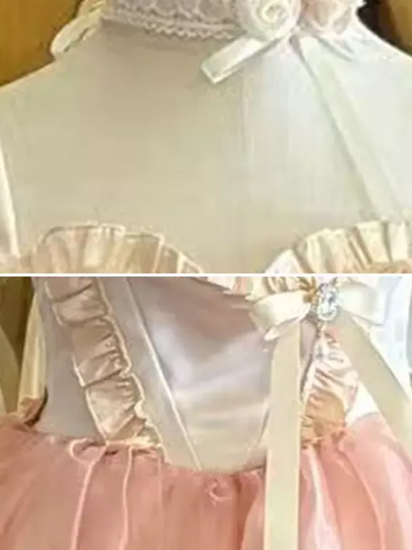 Pink Fairy Lolita Dresses Ruffles Straps Rose Lace Up Sweet Lolita Ballet Tea Party Dress