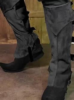 Pirate Boots Steampunk Rivet Kneepads Retro Clothing For Man