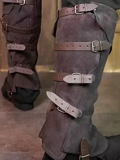 Pirate Boots Steampunk Rivet Kneepads Retro Clothing For Man