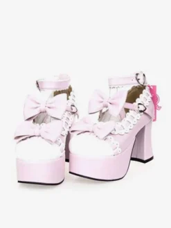 Platform Lolita High Heels with Bow Decor