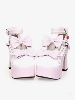 Platform Lolita High Heels with Bow Decor