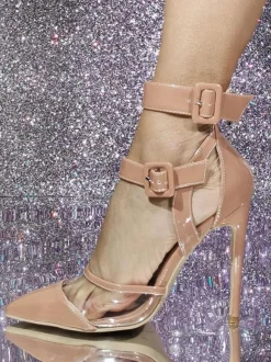 Plus Size High Heels Sexy Pointed Toe Pumps Stiletto Heel Patent PU Upper
