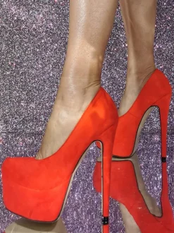 Plus Size Sexy High Heels Stiletto Heel Micro Suede Upper Pumps In