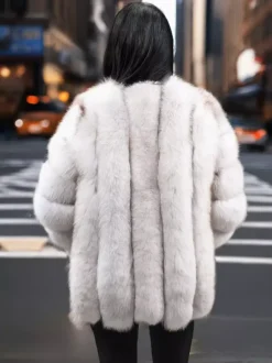 Plush Faux Fur Coat Crew Neck Winter Eco-friendly Fur Jacket For Women 2026